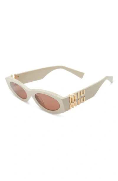 Miu Miu 54mm Rectangular Sunglasses In Neutral