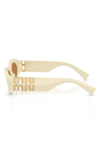 Miu Miu 54mm Rectangular Sunglasses In Neutral