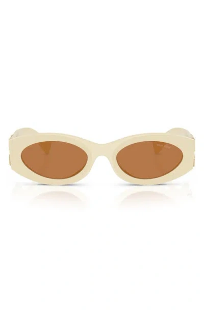 Miu Miu 54mm Rectangular Sunglasses In Neutral