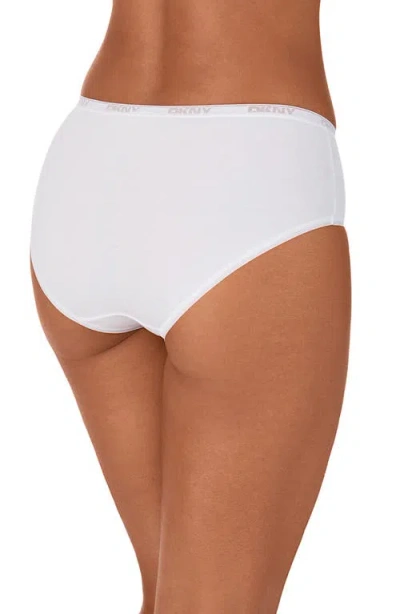 Dkny Women's Cotton Brief Underwear Dk8465 In White