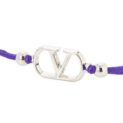 Valentino Logo Bracelet In Purple