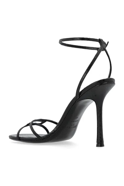 Jimmy Choo Strappy Leo 100 Stiletto Heel Sandals In Black