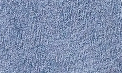 Flying Tomato Washed Denim Long Sleeve Minidress In Blue