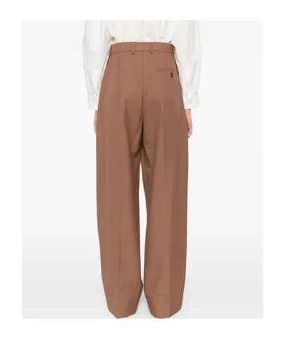 Stella Mccartney Canvas Tailoring Flared Trouser In Brown