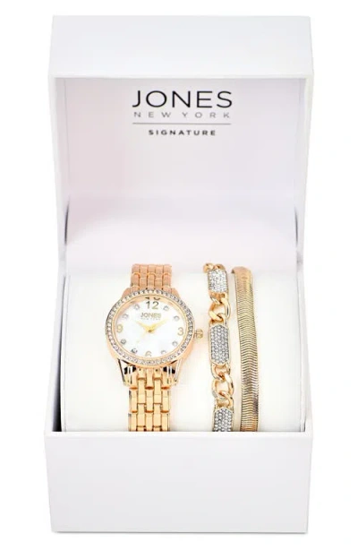 I Touch Crystal Chain Bracelets & Mother-of-pearl Bracelet Watch, 30mm