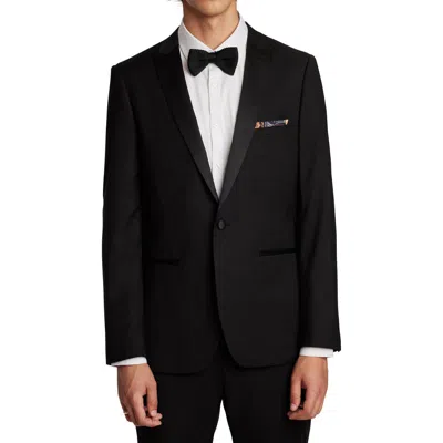 Paisley & Gray Grosvenor Slim Fit Peak Lapel Tuxedo Jacket In Black