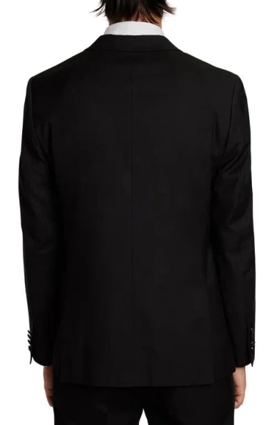 Paisley & Gray Grosvenor Slim Fit Peak Lapel Tuxedo Jacket In Black