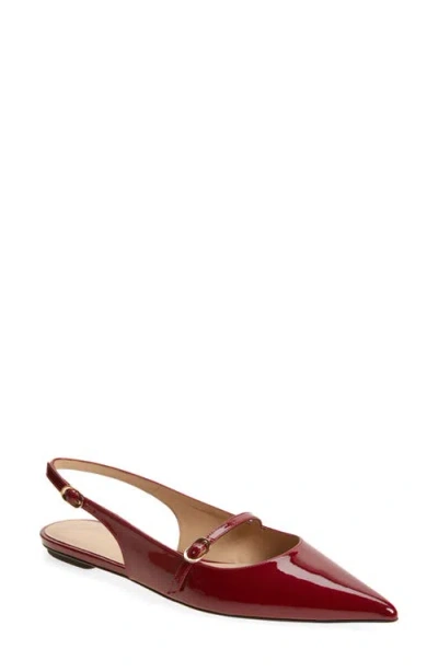 Stuart Weitzman Adjustable Strap Slingback Sandals In Burgundy