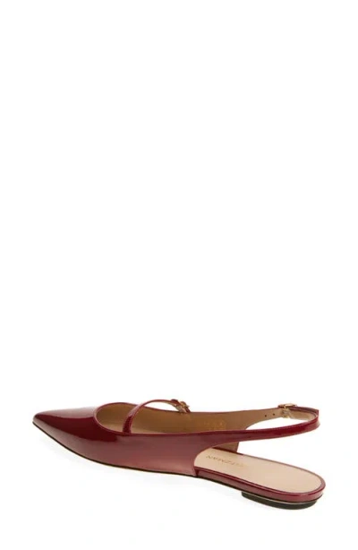 Stuart Weitzman Adjustable Strap Slingback Sandals In Burgundy