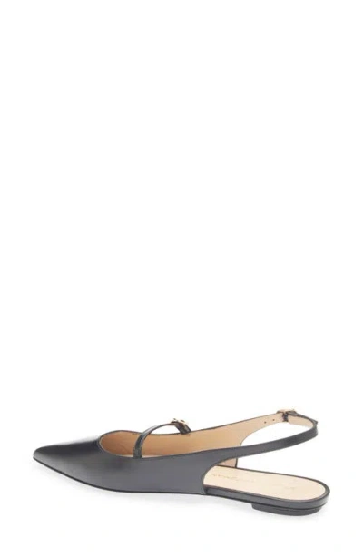 Stuart Weitzman Emilia Patent Mary Jane Slingback Ballerina Flats In Black