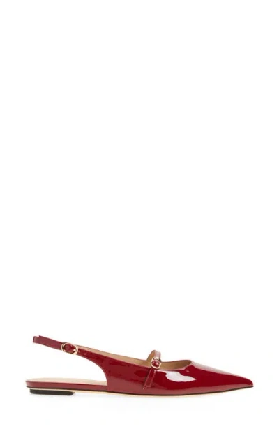 Stuart Weitzman Adjustable Strap Slingback Sandals In Burgundy