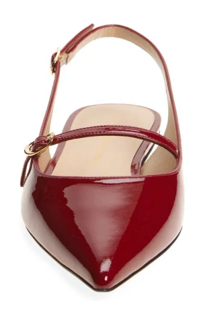 Stuart Weitzman Adjustable Strap Slingback Sandals In Burgundy