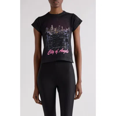 Balenciaga City Of Angels Shrunk T-shirt In Black
