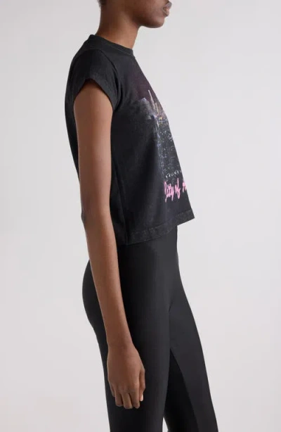 Balenciaga City Of Angels Shrunk T-shirt In Black