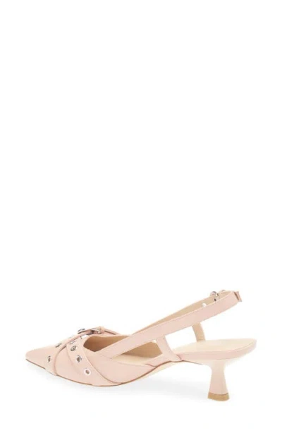 Stuart Weitzman Supermoto Kitten Heel Slingback Pump In Pink
