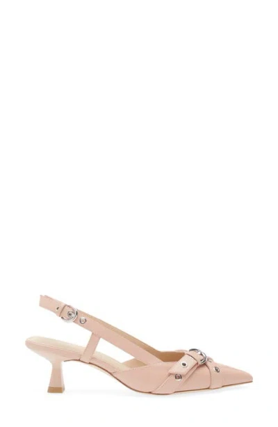 Stuart Weitzman Supermoto Kitten Heel Slingback Pump In Pink