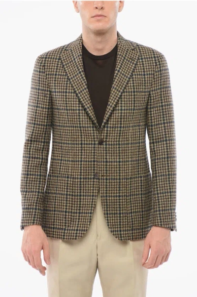 Corneliani Cc Collection Houndstooth Motif Refined Wool Single Breasted In Multi
