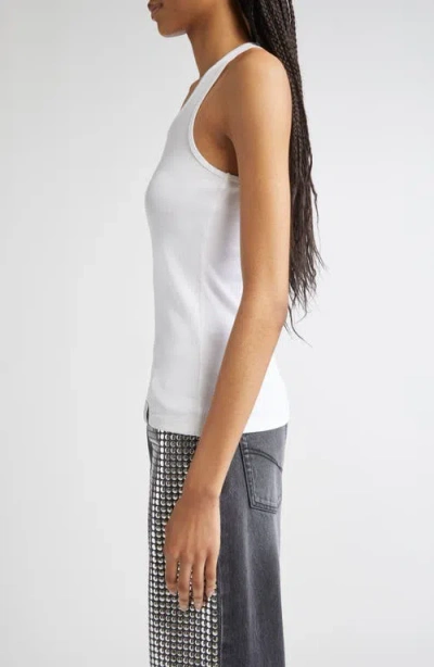 Stella Mccartney Wet Tank Top Slippery When Graphic Print In White