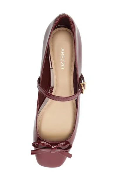 Arezzo Women's Emerson Square Toe Ballet Flats In Burgundy