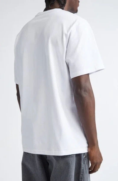 Jw Anderson J. W. Anderson Anchor Embroidery T-shirt White In White