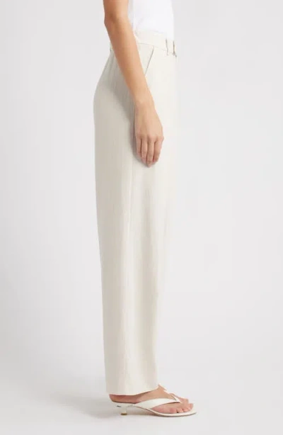 Wayf Naomi Linen Blend Straight Leg Pants In White