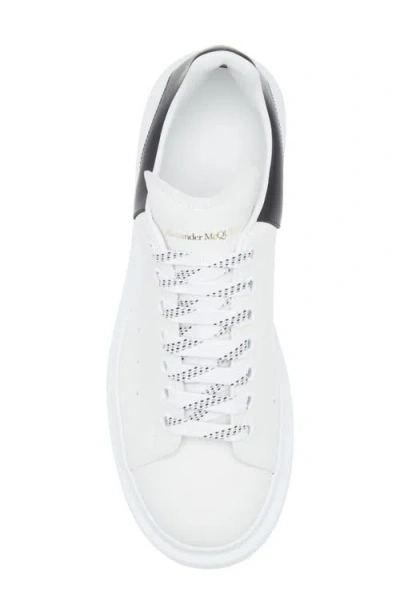 Alexander Mcqueen White And Black Low-top Sneakers With Chunky Sole And Contrasting Heel Tab In Leather Man In White