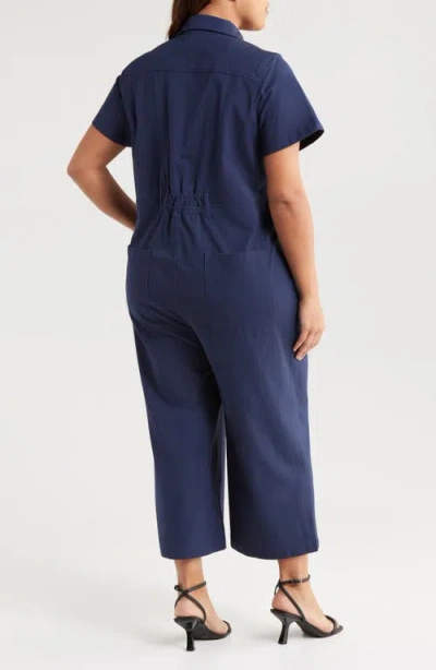 Universal Standard Kate Twill Jumpsuit In Blue