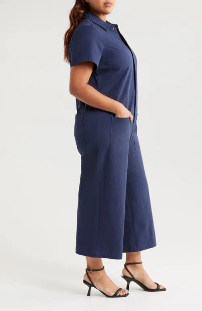 Universal Standard Kate Twill Jumpsuit In Blue