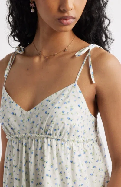 Bp. Tiered Cotton Minidress In Gray