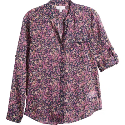 Kut From The Kloth Jasmine Chiffon Button-up Shirt In Multi
