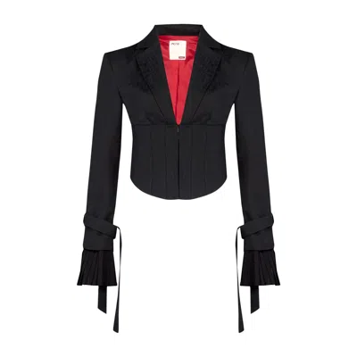 Pcfg Women's Black Your Itch Corset Blazer Jacket