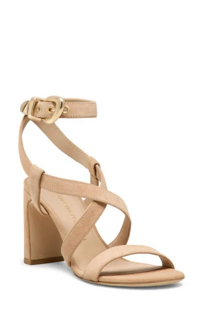 Stuart Weitzman Maven Ankle Strap Sandal In Brown