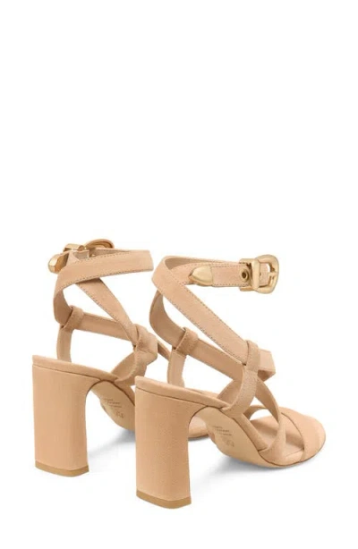 Stuart Weitzman Maven Ankle Strap Sandal In Brown