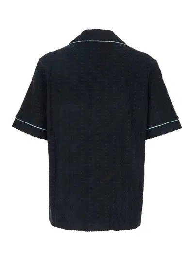 Casablanca Mens Towelling Monogram Shirt In Black