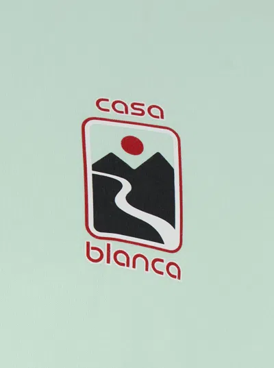 Casablanca Oversize Graphic Print Sunset Valley T-shirt In Green