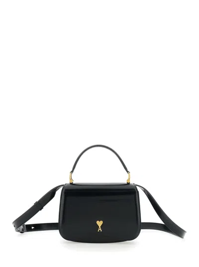 Ami Alexandre Mattiussi Black Handbag With Adc Patch On The Front And Adjustable And Removable Shoulder Strap