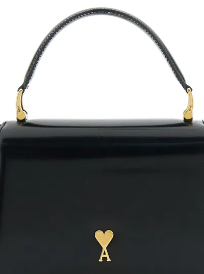 Ami Alexandre Mattiussi Black Handbag With Adc Patch On The Front And Adjustable And Removable Shoulder Strap