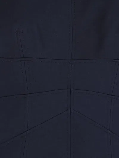 Alexander Mcqueen Short Dress With Short Gathered Sleeves In Blue