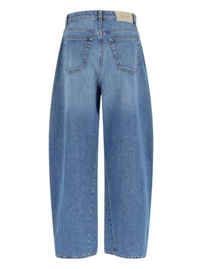 Givenchy Cocoon Logo-patch Jeans In Blue