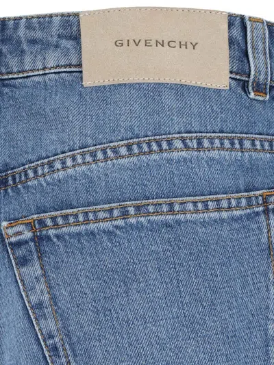 Givenchy Cocoon Logo-patch Jeans In Blue