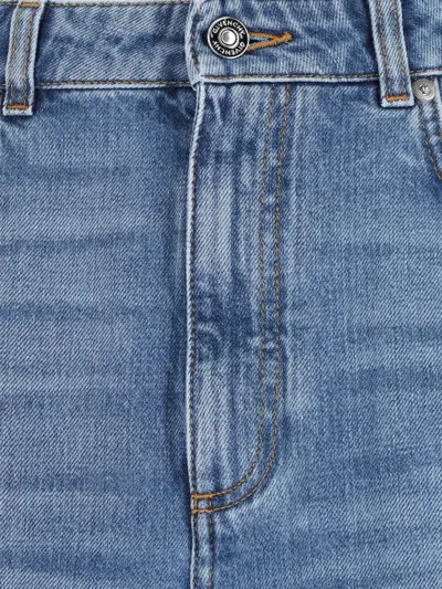 Givenchy Cocoon Logo-patch Jeans In Blue