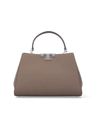 Tory Burch Eleanor Hand Bags Gray In Brown