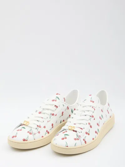 Valentino Royco Sneaker With Cherryfic Pattern In White