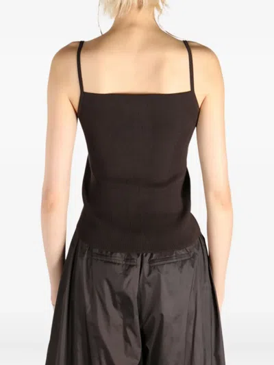 Amomento Ribbed Cami Top In Brown