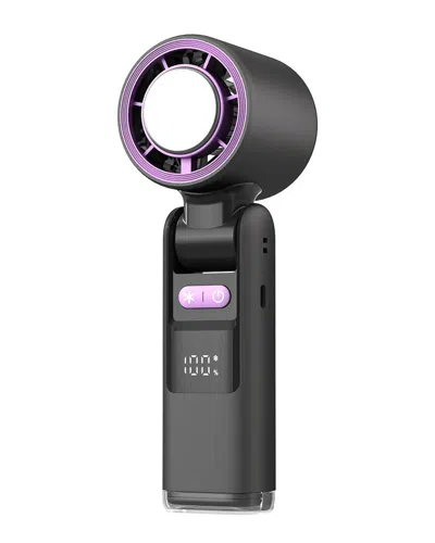 Kenro Mini Portable Folding Fan In Black