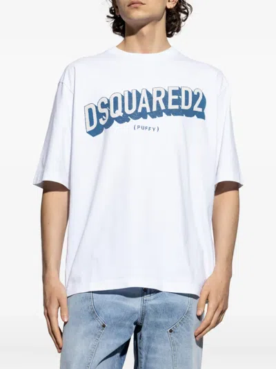 Dsquared2 Logo-print Oversized T-shirt In White