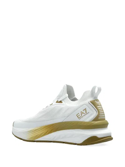 Ea7 Chunky Sole Running Sneakers In White