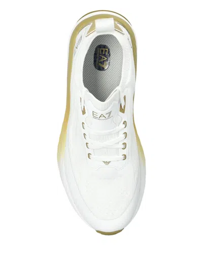 Ea7 Chunky Sole Running Sneakers In White