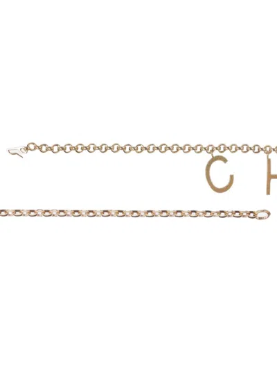 Chloé Metallic Double Chain Belt In Neutral