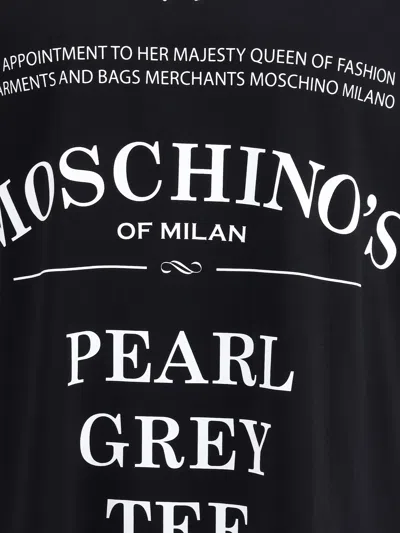 Moschino Printed Organic Cotton Jersey T-shirt In Black